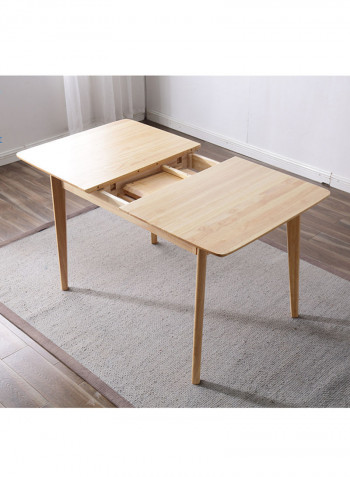 Wooden Expandable Dining Table Beige