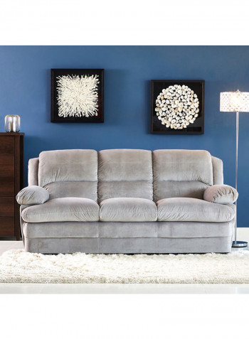 Fiona 3-Seater Sofa Grey 89x210cm