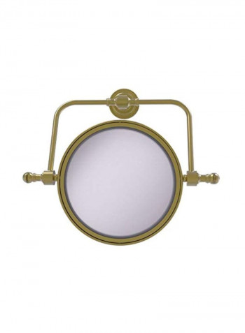4X Magnification Makeup Mirror Satin Brass 8inch