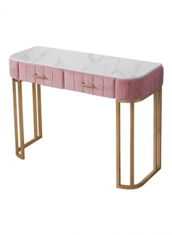 Dressing Table Pink/White/Gold 100x40x75cm