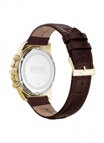 Men's Leather Chronograph Wrist Watch 1513756