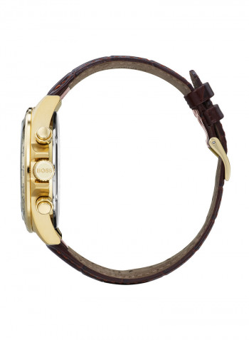 Men's Leather Chronograph Wrist Watch 1513756