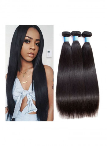 3-Piece Hair Extension Black