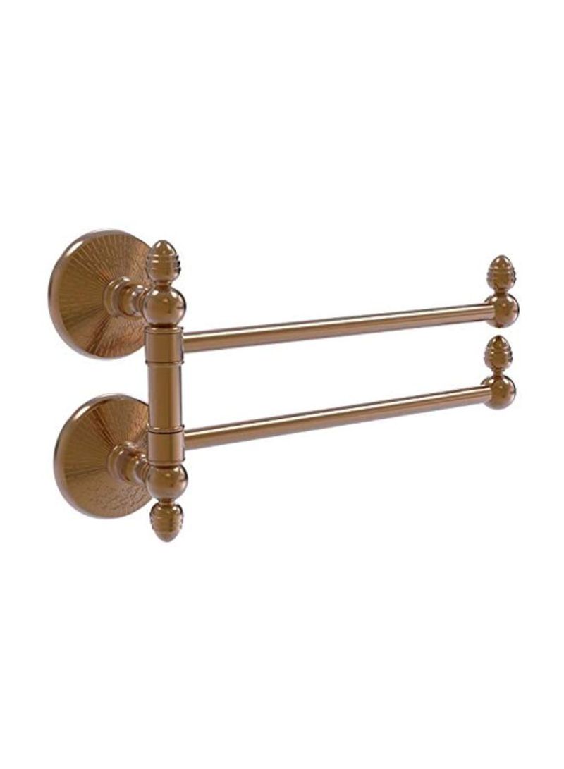 Monte Carlo Collection 2-Swing Arm Towel Rail Brushed Bronze