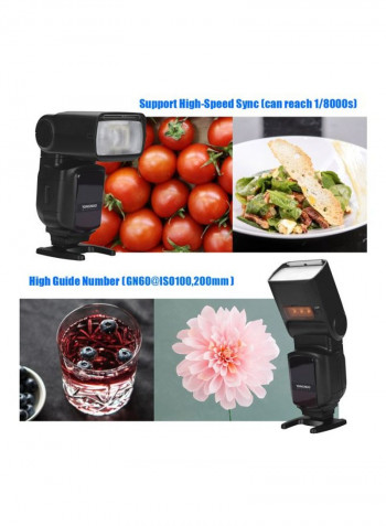 YN968N II Wireless TTL Flash Speedlite 7.8x6.05x20.6centimeter Black