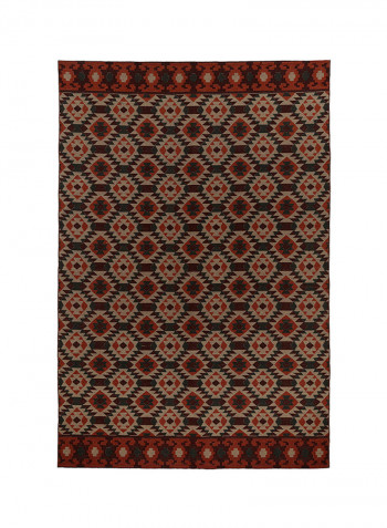 Flatwoven Handmade Area Rug Red 300 x 200centimeter
