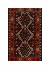 Flatwoven Handmade Area Rug Red 300 x 200centimeter