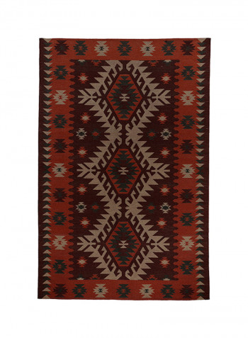 Flatwoven Handmade Area Rug Red 300 x 200centimeter