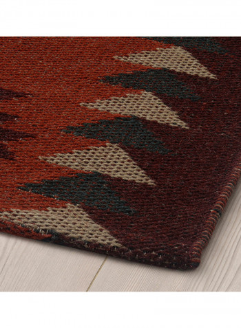 Flatwoven Handmade Area Rug Red 300 x 200centimeter