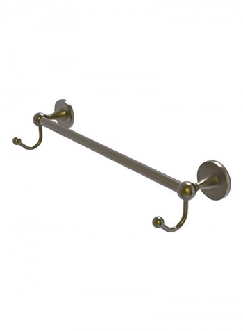 Shadwell Collection Integrated Hooks Towel Bar Antique Brass 30inch