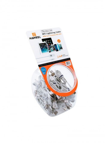 35-Piece USB Data Sync Charging Cable Set 1meter White