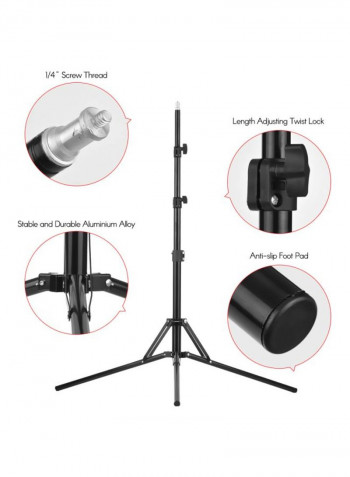 Portable Studio Photography And Video Shooting Light Panel Kit 23.2x19.8centimeter Black/Silver/Gold
