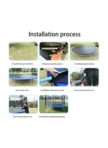 Outdoor Trampoline With Safety Enclosure 14feet