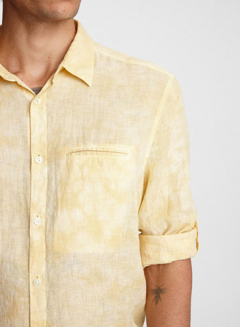Tye-Dye Print Shirt Sunflower
