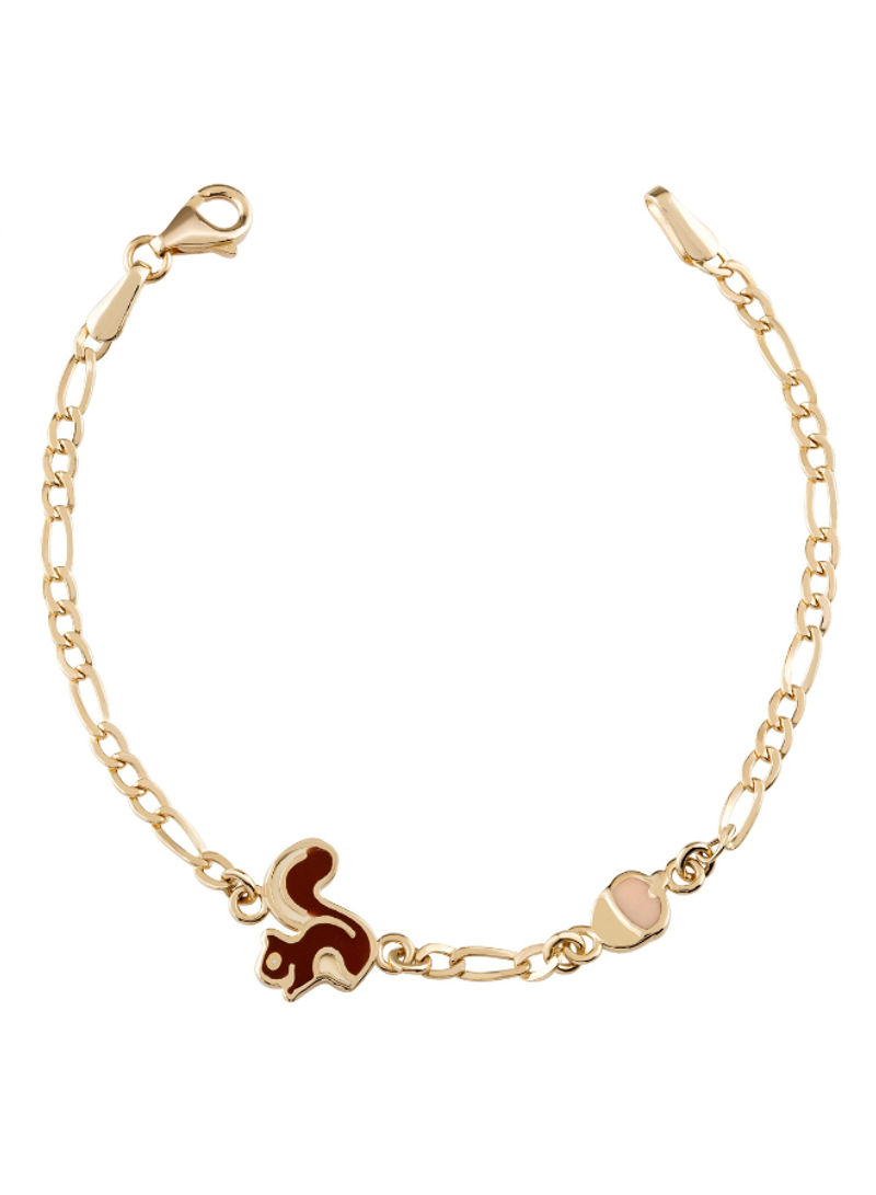 18K Gold Squirrel Chain Bracelet