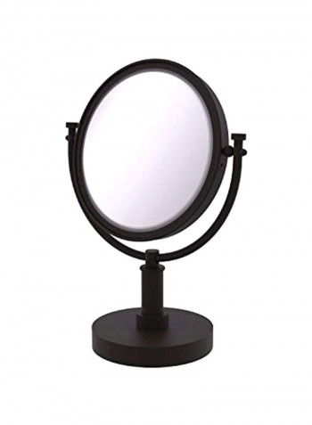 Brass Table Mirror Black/Clear 3x15inch