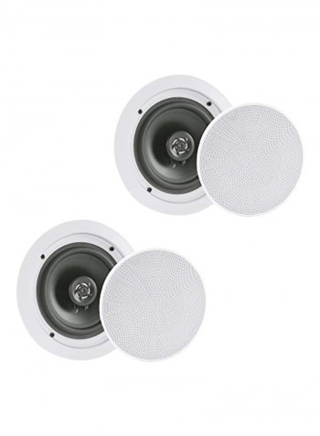 2-Piece Bluetooth Wall Mounted Speakers PDICBT652RD Grey/Black