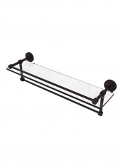 Dottingham Collection Towel Bar Glass Shelf Brown 22inch