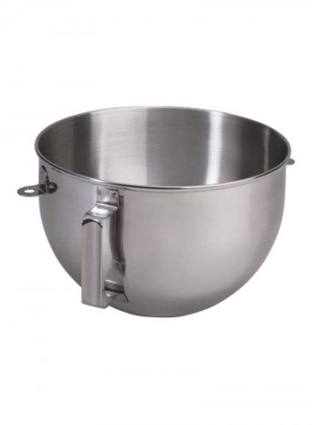 Stainless Steel Mixer Bowl With Flat Handle Silver 9.6x11.5x6.2inch