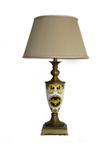 Ceramic Table Lamp Gold/Beige 80 X 44centimeter