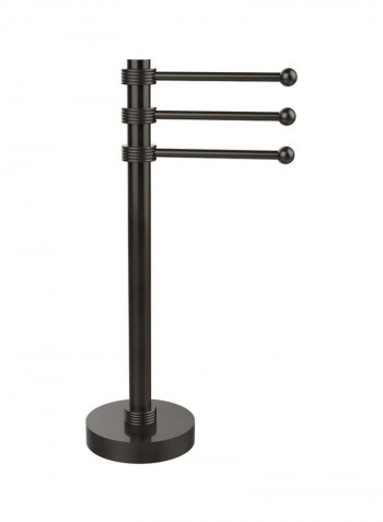 Triple Swing Arm Towel Rail Black 9x8x15inch