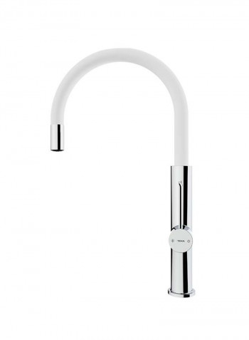 Fot 995 Single Lever Kitchen Tap With Aerator Integrated In Spout Chrome White