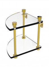 Foxtrot Collection Glass Shelf Gold/Clear 8x8x8inch