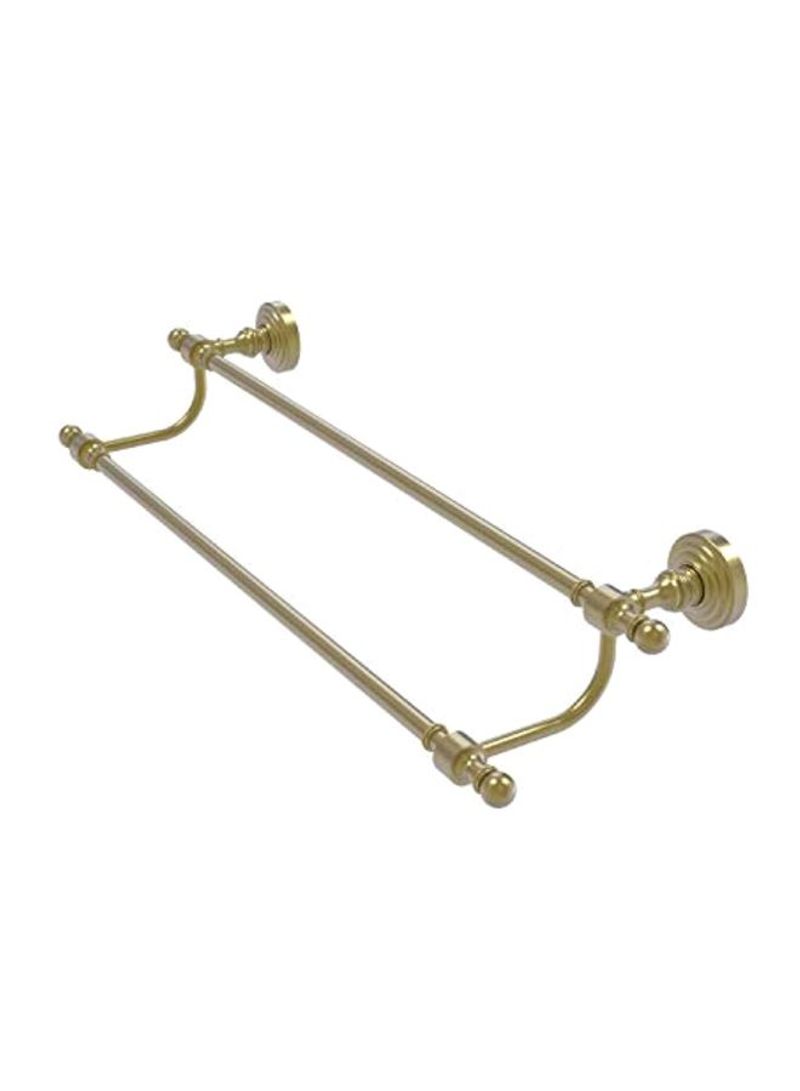 Retro Wave Collection Double Towel Bar Gold 18inch