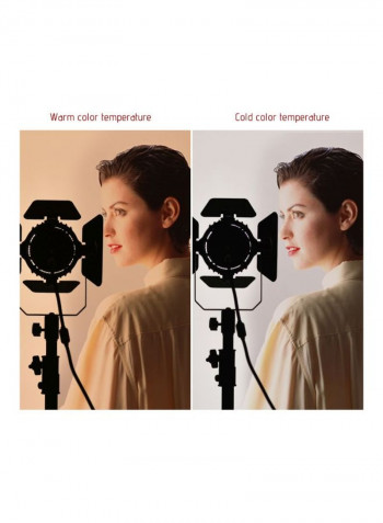 4-Piece LED Video Light With Remote Control Set Black