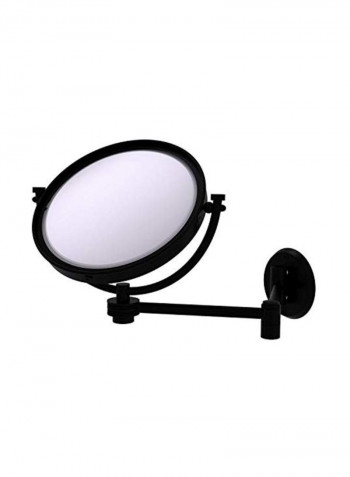 Makeup Mirror With 5X Magnification Black/Clear 8inch