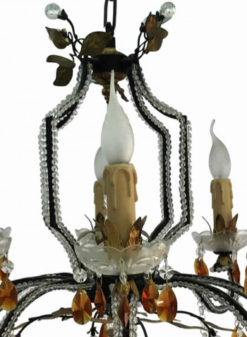 Chandelier Black/Gold/Clear 600X640millimeter