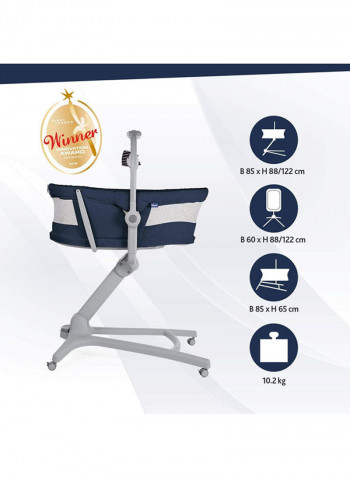 Baby Hug Air 4-In-1 Convertible Baby Cradle 0M-3Y, India Ink