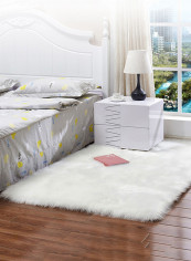 Anti-Skid Soft Area Rug White M