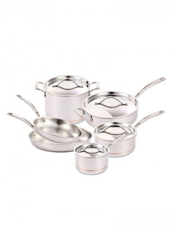 10-Piece Cookware Set Silver