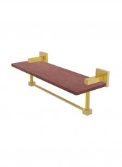 Montero Collection Wood Shelf Towel Holder Brown/Gold 16inch