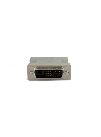 DVI-I To DVI-D Dual Link Video Cable Adapter Grey