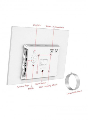 LED Digital Photo Frame With Remote Control 15.4inch Silver