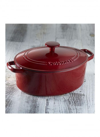 Cast Iron Casserole Red/Beige 5.5inch