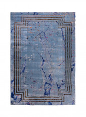 Lifos Collection Modern Contemporary Area Rug Light Blue/Black 150x230cm