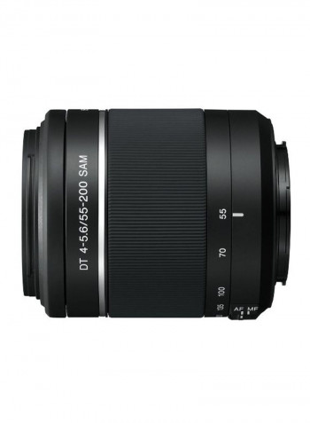DT 55–200mm F4–5.6 SAM II Telephoto Lens For Sony Camera Black