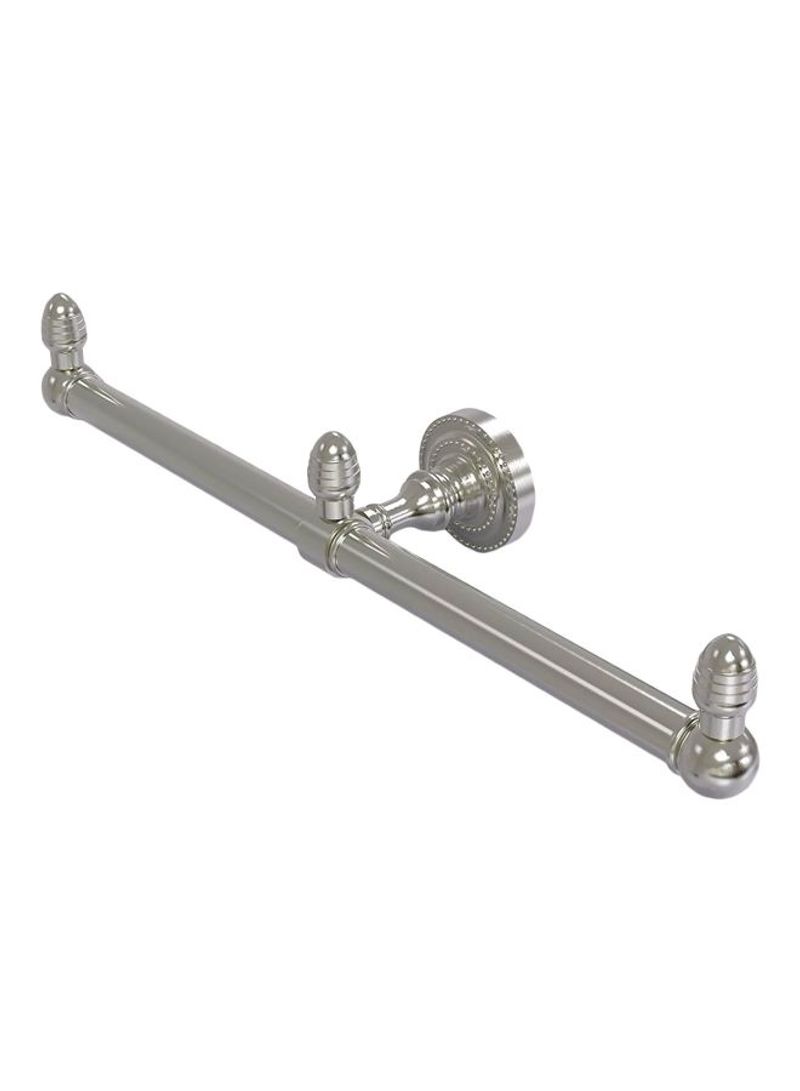 Dottingham Collection 2 Arm Guest Towel Holder Satin Nickel 15.5x2.9x3.5inch