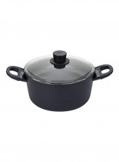 Shallow Cooking Pot Black 24cm