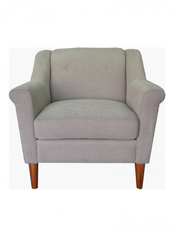 Clair 1-Seater Sofa With Cushion Grey 81x85x88cm