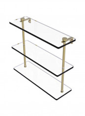 Triple Tiered Glass Shelf Gold/Clear 16inch reviews Triple Tiered Glass Shelf Gold/Clear 16inch