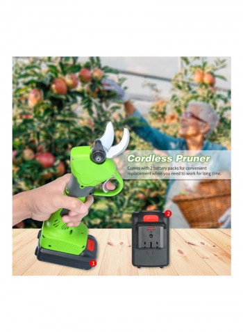 Cordless Pruner Kit with Battery Green