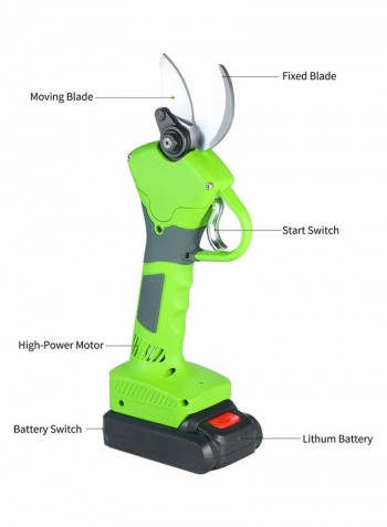 Cordless Pruner Kit with Battery Green