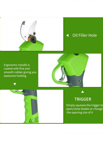 Cordless Pruner Kit with Battery Green