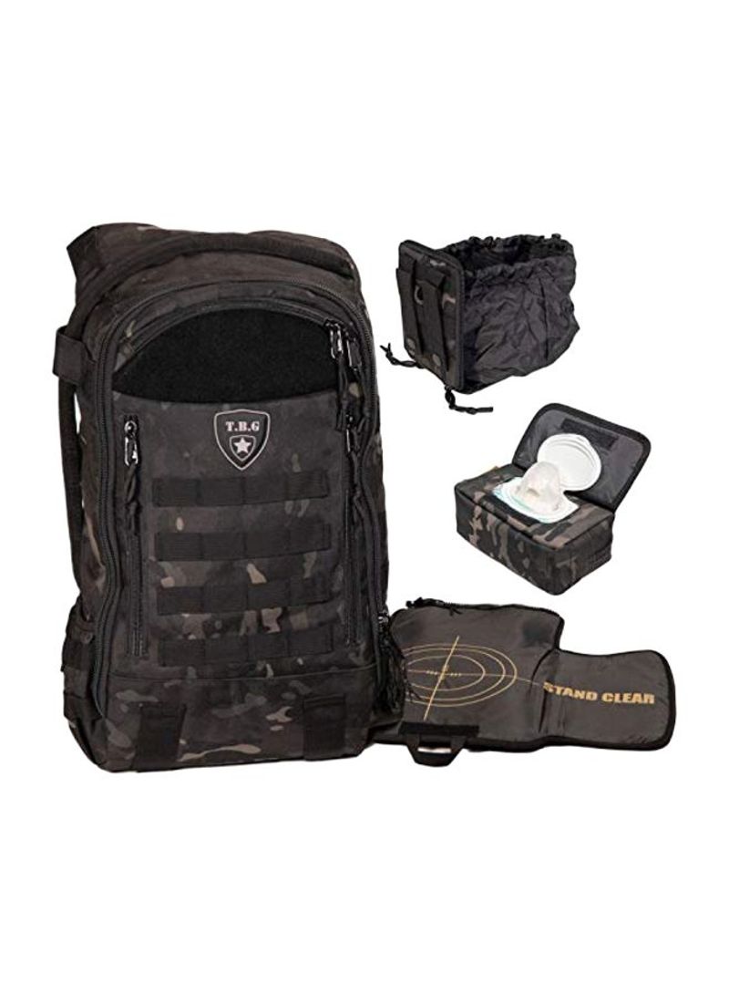 Tactical 3.0 Polyester Diaper Bag Backpack With Changing Mat Set