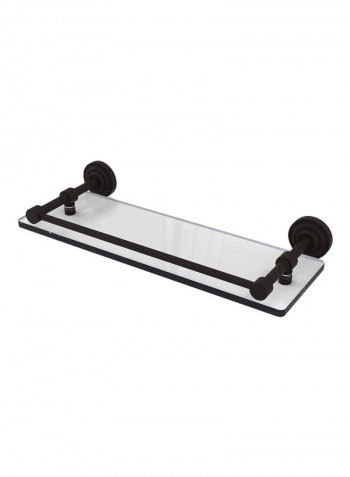 Glass Shelf Organizer Clear/Brown 16inch