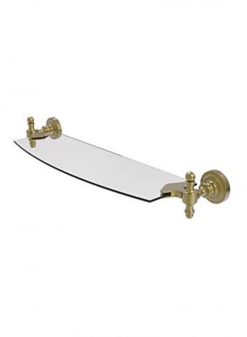 Retro Dot Glass Shelf Clear/Gold 18inch